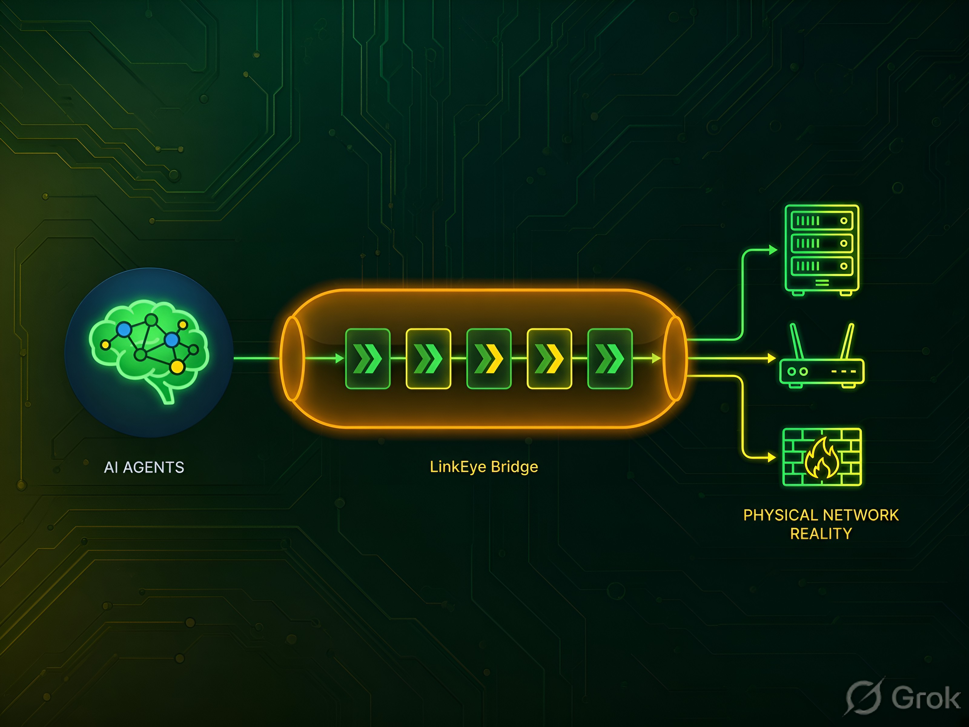 LinkEye Bridge — AI agents to physical network